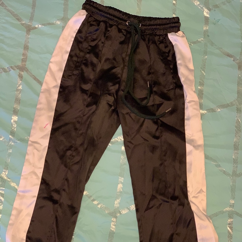 Silky pants.